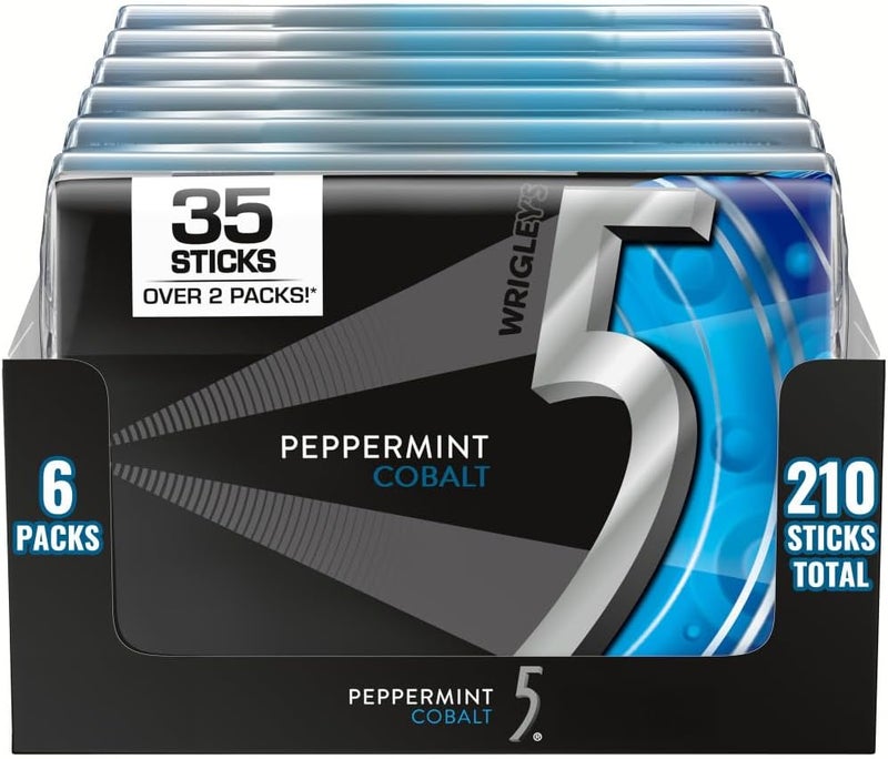 5 Gum Sugarfree Peppermint Cobalt - 210 Sticks - Image 1